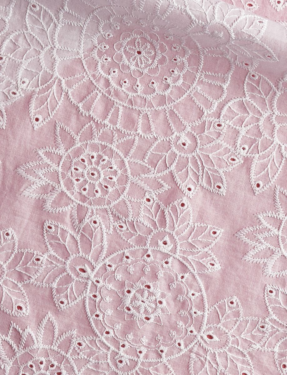 Grey embroidery fabric texture